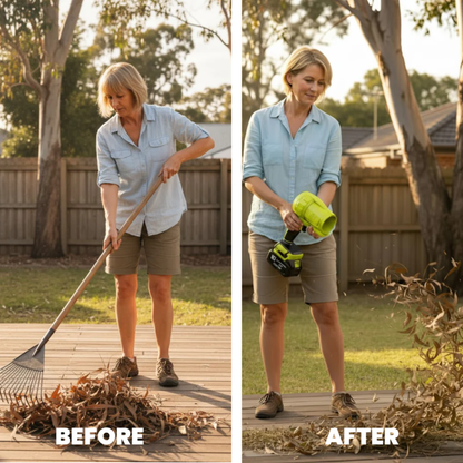 Ultra-Light Cordless Leaf Blower – Clear Leaves Fast, Anywhere - 2X Free Batteries Included