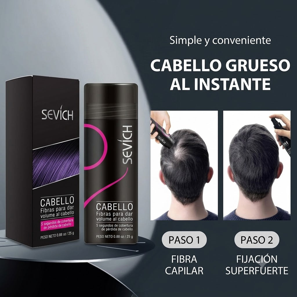 Fibras Capilares Café Oscuro — Cabello con Más Volumen al Instante 💇‍♂️✨